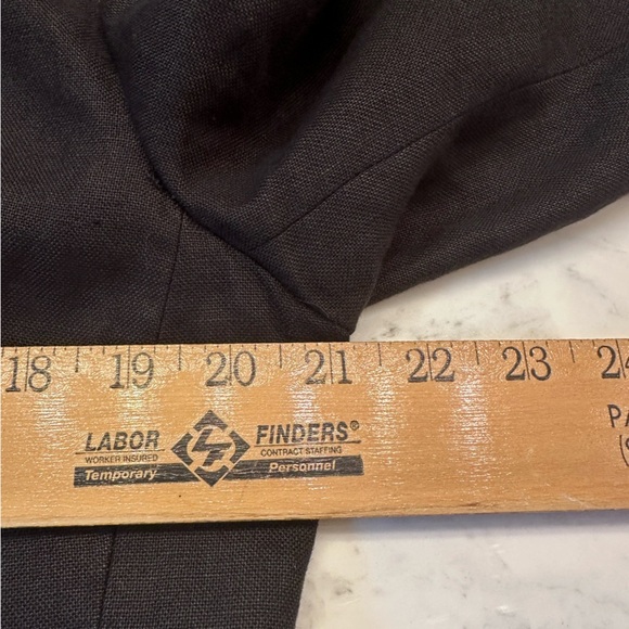 Talbots 100% Irish Linen Open Front Women’s Sz 10 Black Blazer Jacket Vtg - Picture 6 of 7